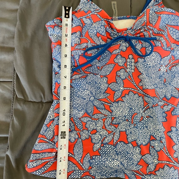 Lands End Tankini Top Size 8 Shelf Bra Padded Underwire - Picture 7 of 8